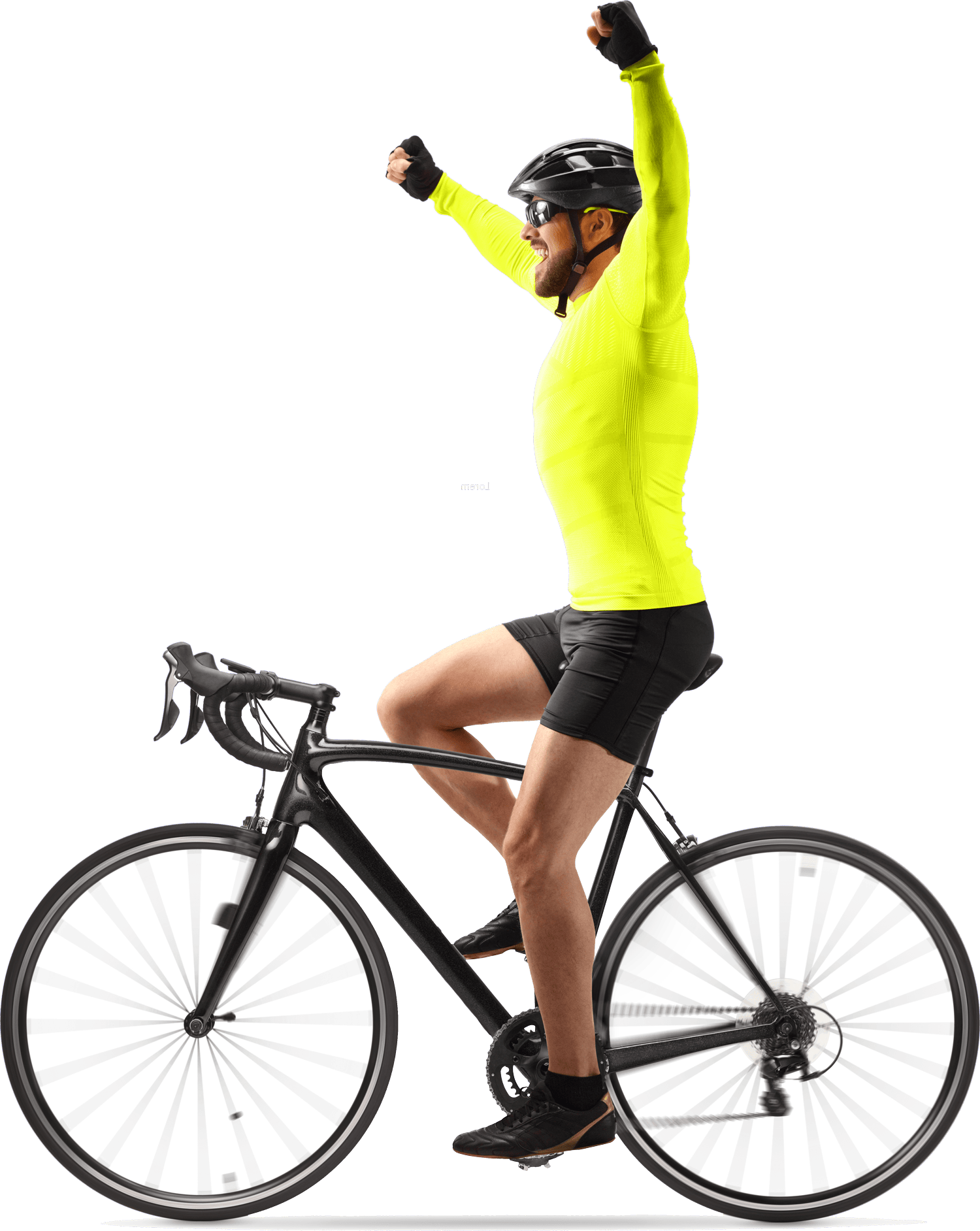 Man Cycling Celebration